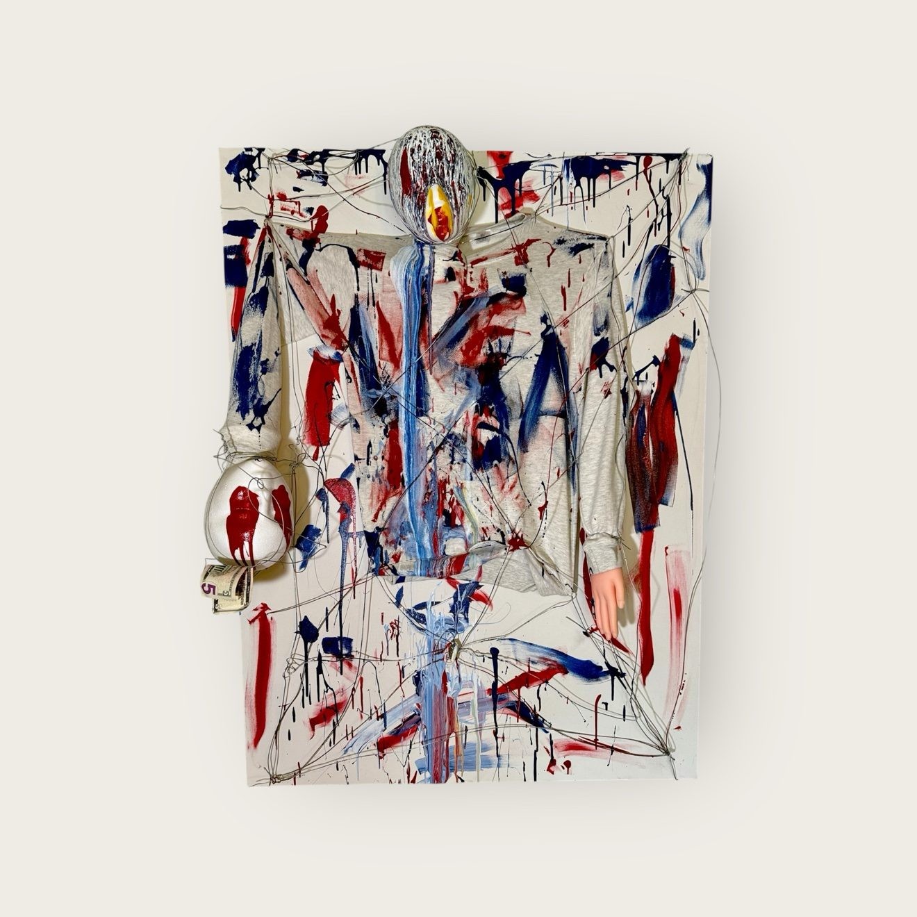 American Swag — The New American Flag, mixed media on canvas by Simon Gama